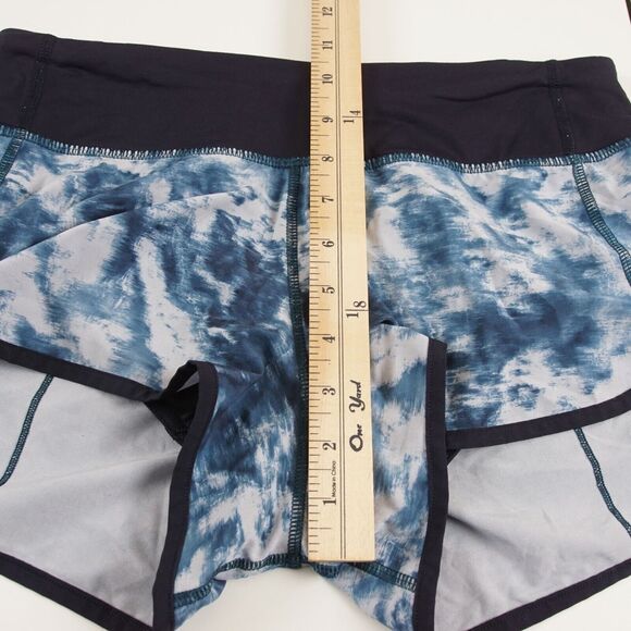 Lululemon Sea Side Blue Speed Running Shorts Womens Sz 4 - Picture 6 of 8